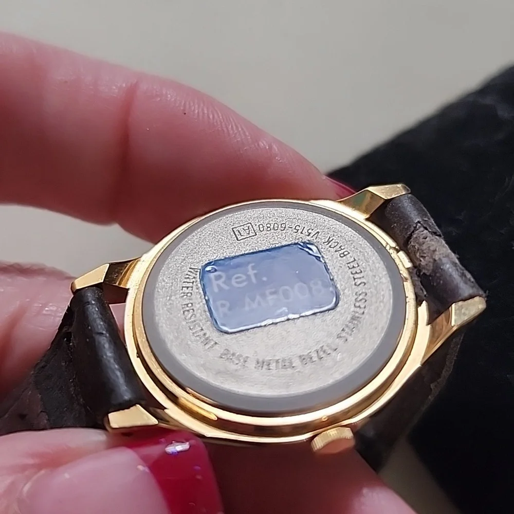 Vintage Disney Gold Mickey Mouse Watch with Black Strap